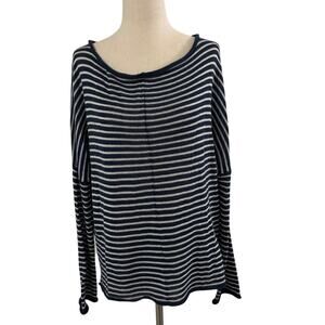 Wooden Ships Navy White Striped Sweater S/M
